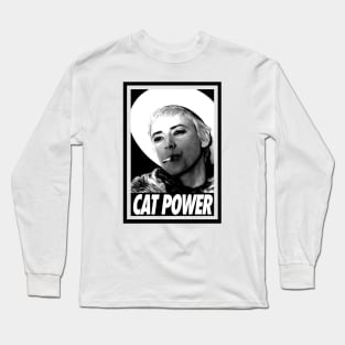 Cat Power - Portrait retro Long Sleeve T-Shirt